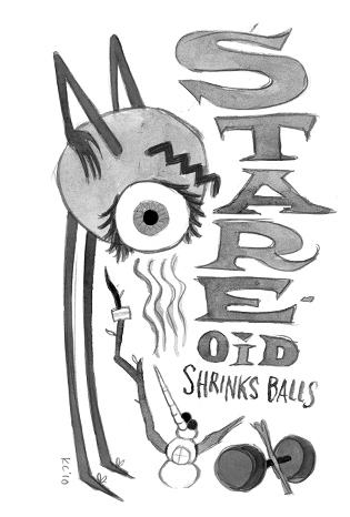 Stare-oid: Shrinks balls with his stare.