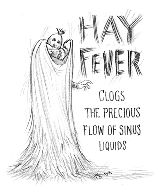 Hay Fever: Clogs the precious flow of sinus liquids.