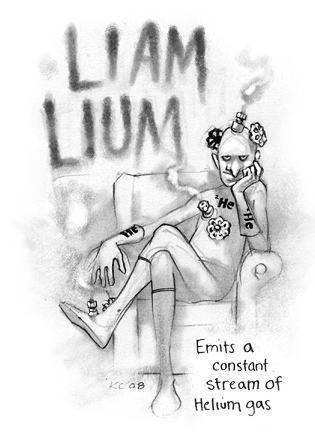 Liam Lium: Emits a constant stream of helium gas.