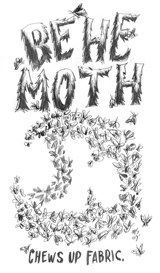 Be He Moth: Chews up fabric.