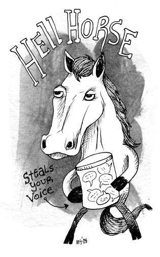 Hell Horse: Steals your voice