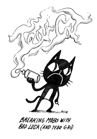 Tear Cat: Breaking mobs with bad luck and tear gas